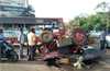 Tractor-bus  collide at Bondel; lucky escape for driver